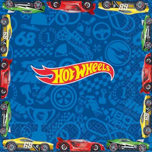 Hot Wheels Lunch Napkins - Click Image to Close